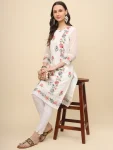1RICH LOOK GEORGETTE LUCKNOWI CHIKANKARI WORK ONLY KURTI FESTIVE WEAR WHOLESALE PRICE ETHNIC GARMENT (4)