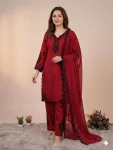 1RICH LOOK MUL CHANDERI EMBROIDERY WORK TOP PALAZZO WITH DUPATTA FESTIVE WEAR WHOLESALE PRICE ETHNIC GARMENT (16)