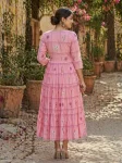 1RICH LOOK MUSLIN SILK GINGHAM PRINT WORK ONE PIECE DRESS DAILY WEAR WHOLESALE PRICE ETHNIC GARMENT (11)