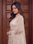 1RICH LOOK NET BEADS ,SEQUENCE, PEARLS EMBROIDERY WORK SAREE WITH UNSTITCHED BLOUSE PARTY WEAR WHOLESALE PRICE ETHNIC GARMENT (28)