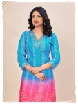 1RICH LOOK RAYON SHADED BANDHANI PRINT WORK TOP PENT SET DAILY WEAR WHOLESALE PRICE ETHNIC GARMENT (11)