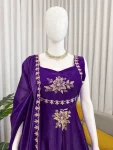1TRENDING FENDY SILK THREAD AND SEQUENCE WORK GOWN PALAZZO WITH DUPATTA WEDDING WEAR WHOLESALE PRICE ETHNIC GARMENT (15)
