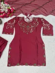 1TRENDING JAPAN SATIN EMBROIDERY SEQUENCE WORK TOP PATIYALA WITH DUPATTA FESTIVE WEAR WHOLESALE PRICE ETHNIC GARMENT (23)