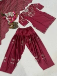 1TRENDING JAPAN SATIN EMBROIDERY SEQUENCE WORK TOP PATIYALA WITH DUPATTA FESTIVE WEAR WHOLESALE PRICE ETHNIC GARMENT (23)