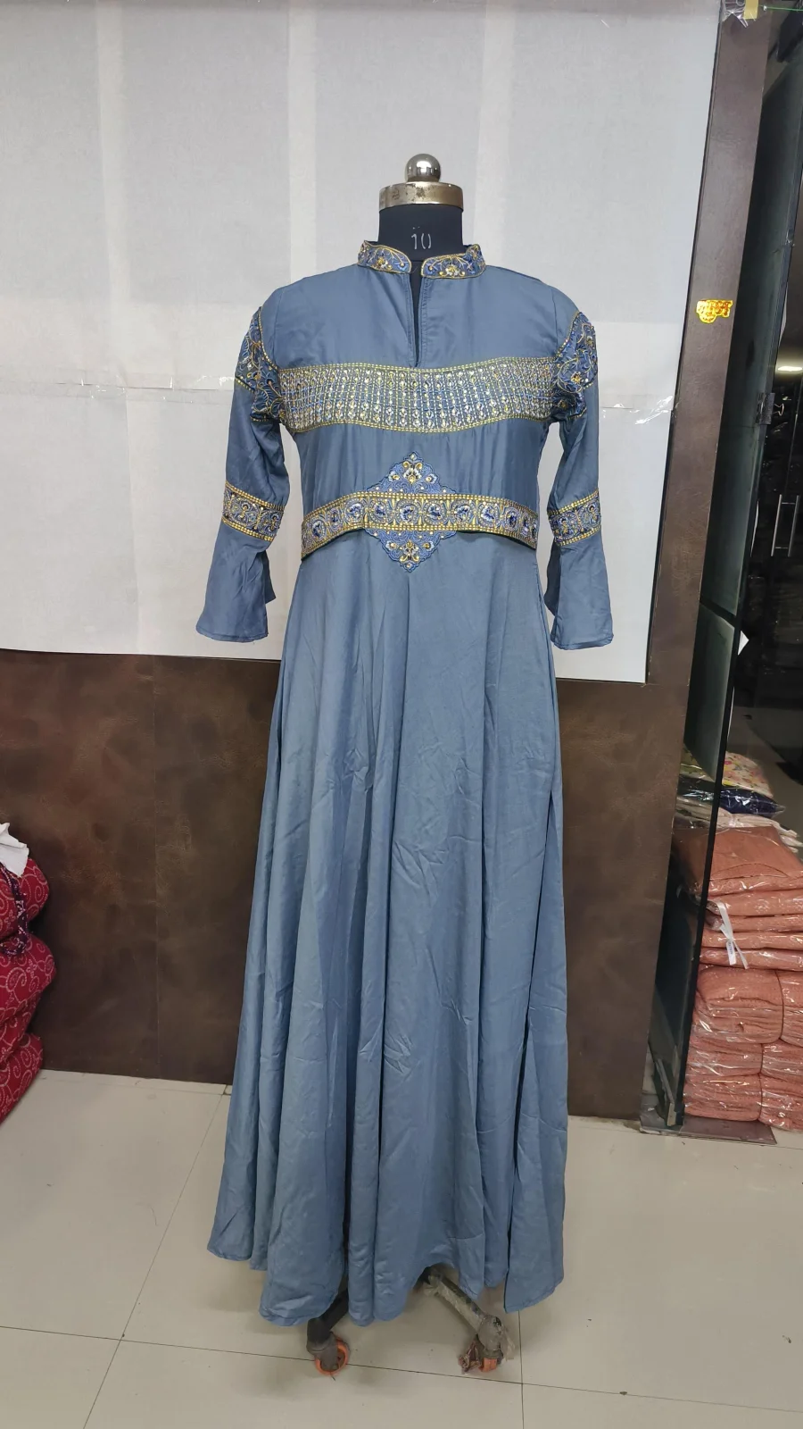 1TRENDING MUSLIN EMBROIDERY WOEK GOWN FESTIVE WEAR WHOLESALE PRICE ETHNIC GARMENT (8)