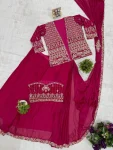 1TRENDING RANGOLI SILK EMBROIDERY WORK LACE BORDER WORK READY TO WEAR SAREE WITH STITCHED BLOUSE AND KOTI PARTY WEAR WHOLESALE PRICE ETHNIC GARMENT (2)