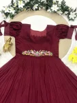 1TRENDING VICHITRA SILK MAGGAM WORK ONE PIECE DRESS FESTIVE WEAR WHOLESALE PRICE ETHNIC GARMENT (14)