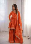 20DESIGNER MAL CHANDERI REAL MIRROR WITH HANDWORK TOP SHARARA WITH DUPATTA FESTIVE WEAR WHOLESALE PRICE ETHNIC GARMENT (21)