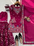 21DESIGNER JMC SILK THREAD WITH SEQUENCE WITH RIVET MOTI WORK TOP SHARARA WITH DUPATTA WEDDING WEAR WHOLESALE PRICE ETHNIC GARMENT (14)