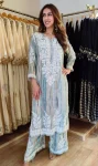21FANCY RAYON EMBROIDERY WORK KURTI PALAZZO SET OFFICE WEAR WHOLESALE PRICE ETHNIC GARMENT (10)