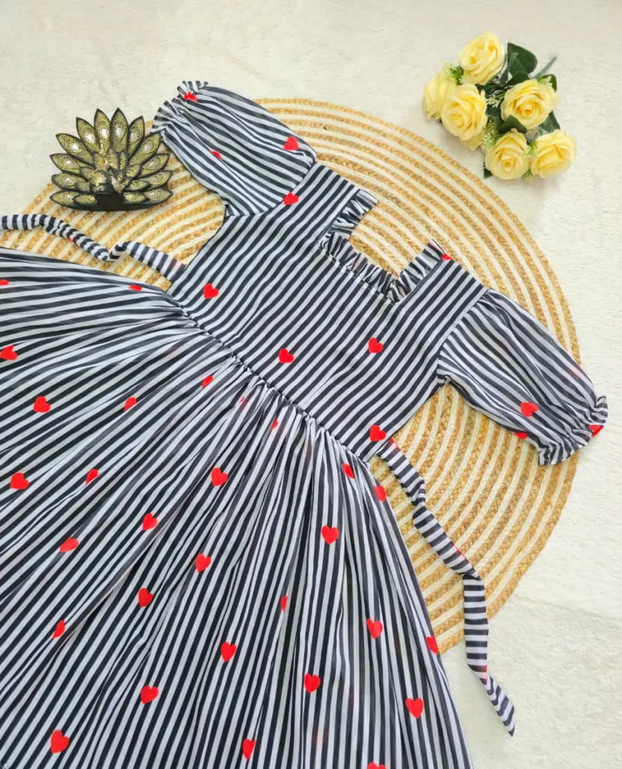 22FANCY MUL CHANDERI PRINTED WORK ONE PIECE DRESS DAILY WEAR WHOLESALE PRICE ETHNIC GARMENT (1)