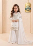 22MODERN GEORGETTE EMBROIDERY 3 MM SEQUENCE WORK KID’S TOP PALAZZO WITH DUPATTA WEDDING WEAR WHOLESALE PRICE ETHNIC GARMENT (19)