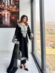 22NEW ARRIVAL ORGANZA SILK EMBROIDERY WORK TOP PALAZZO WITH DUPATTA FESTIVE WEAR WHOLESALE PRICE ETHNIC GARMENT (6)