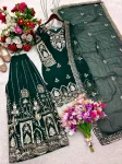 22RICH LOOK GEORGETTE EMBROIDERY 5 MM SEQUENCES WORK TOP PALAZZO WITH DUPATTA WEDDING WEAR WHOLESALE PRICE ETHNIC GARMENT (10)