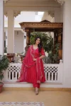 23MODERN MUL CHANDERI BEADS THREAD EMBROIDERED WORK TOP BOTTOM WITH DUPATTA FESTIVE WEAR WHOLESALE PRICE ETHNIC GARMENT (9)