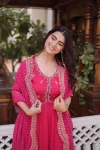 23MODERN MUL CHANDERI BEADS THREAD EMBROIDERED WORK TOP BOTTOM WITH DUPATTA FESTIVE WEAR WHOLESALE PRICE ETHNIC GARMENT (9)