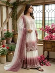 25DESIGNER GEORGETTE EMBROIDERY THREAD WORK TOP PALAZZO WITH DUPATTA FESTIVE WEAR WHOLESALE PRICE ETHNIC GARMENT (3)