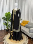 25DESIGNER GEORGETTE THREAD WITH SEQUENCE WORK TOP PALAZZO WITH DUPATTA FESTIVE WEAR WHOLESALE PRICE ETHNIC GARMENT (26)