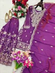 26DESIGNER SATIN SILK EMBROIDERY 5 MM SEQUENCE WITH RIVET -MOTI WORK TOP PALAZZO WITH DUPATTA FESTIVE WEAR WHOLESALE PRICE ETHNIC GARMENT (17)