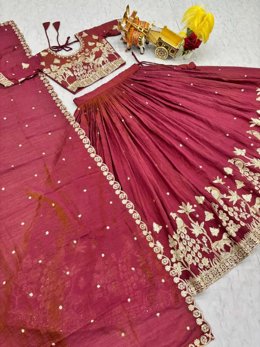 27RICH LOOK NC VICHITRA EMBROIDERY CODING SEQUENCE WORK WITH THREAD WORK LEHENGA CHOLI WITH DUPATTA WEDDING WEAR WHOLESALE PRICE ETHNIC GARMENT (12)