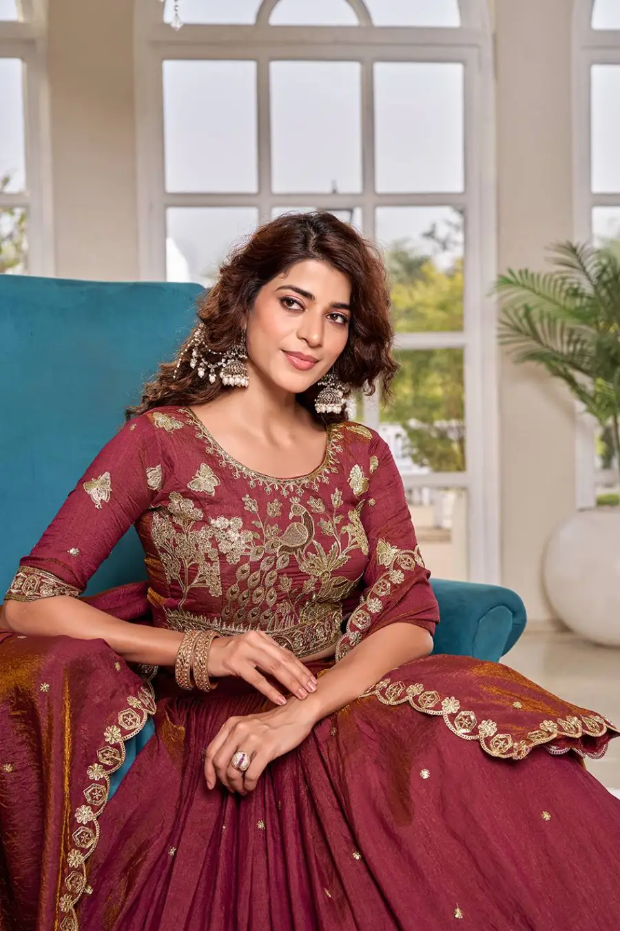 27RICH LOOK NC VICHITRA EMBROIDERY CODING SEQUENCE WORK WITH THREAD WORK LEHENGA CHOLI WITH DUPATTA WEDDING WEAR WHOLESALE PRICE ETHNIC GARMENT (16)