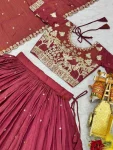 27RICH LOOK NC VICHITRA EMBROIDERY CODING SEQUENCE WORK WITH THREAD WORK LEHENGA CHOLI WITH DUPATTA WEDDING WEAR WHOLESALE PRICE ETHNIC GARMENT (14)