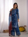 28MODERN RAYON COTTON EMBROIDERY THREAD WORK TOP PALAZZO WITH DUPATTA FESTIVE WEAR WHOLESALE PRICE ETHNIC GARMENT (16)