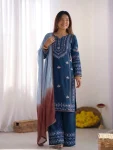 28MODERN RAYON COTTON EMBROIDERY THREAD WORK TOP PALAZZO WITH DUPATTA FESTIVE WEAR WHOLESALE PRICE ETHNIC GARMENT (16)