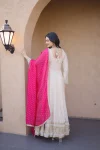 29RICH LOOK COSMOS REAL MIRROR WITH ZARI EMBROIDERY LACE WORK GOWN WITH DUPATTA FESTIVE WEAR WHOLESALE PRICE ETHNIC GARMENT (19)