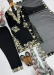 29TRENDING GEORGETTE EMBROIDERY WITH SWAROVSKI HAND WORK TOP BOTTOM WITH DUPATTA FESTIVE WEAR WHOLESALE PRICE ETHNIC GARMENT (12)