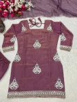 2CLASSIC FENDY SILK SEQUENCE EMBROIDERY WORK TOP PALAZZO WITH DUPATTA FESTIVE WEAR WHOLESALE PRICE ETHNIC GARMENT (16)
