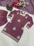 2CLASSIC FENDY SILK SEQUENCE EMBROIDERY WORK TOP PALAZZO WITH DUPATTA FESTIVE WEAR WHOLESALE PRICE ETHNIC GARMENT (16)