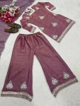 2CLASSIC FENDY SILK SEQUENCE EMBROIDERY WORK TOP PALAZZO WITH DUPATTA FESTIVE WEAR WHOLESALE PRICE ETHNIC GARMENT (16)