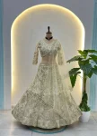 2DESIGNER BUTTERFLY NET SEQUENCE AND CODING EMBROIDERY WORK LEHENGA CHOLI WITH DUPATTA WEDDING WEAR WHOLESALE PRICE ETHNIC GARMENT (31)