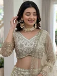 2DESIGNER BUTTERFLY NET SEQUENCE AND CODING EMBROIDERY WORK LEHENGA CHOLI WITH DUPATTA WEDDING WEAR WHOLESALE PRICE ETHNIC GARMENT (31)