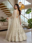 2DESIGNER BUTTERFLY NET SEQUENCE AND CODING EMBROIDERY WORK LEHENGA CHOLI WITH DUPATTA WEDDING WEAR WHOLESALE PRICE ETHNIC GARMENT (31)