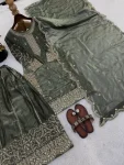 2DESIGNER FENDY SILK EMBROIDERY CODING AND SEQUENCE WORK TOP PALAZZO WITH DUPATTA FESTIVE WEAR WHOLESALE PRICE ETHNIC GARMENT (28)