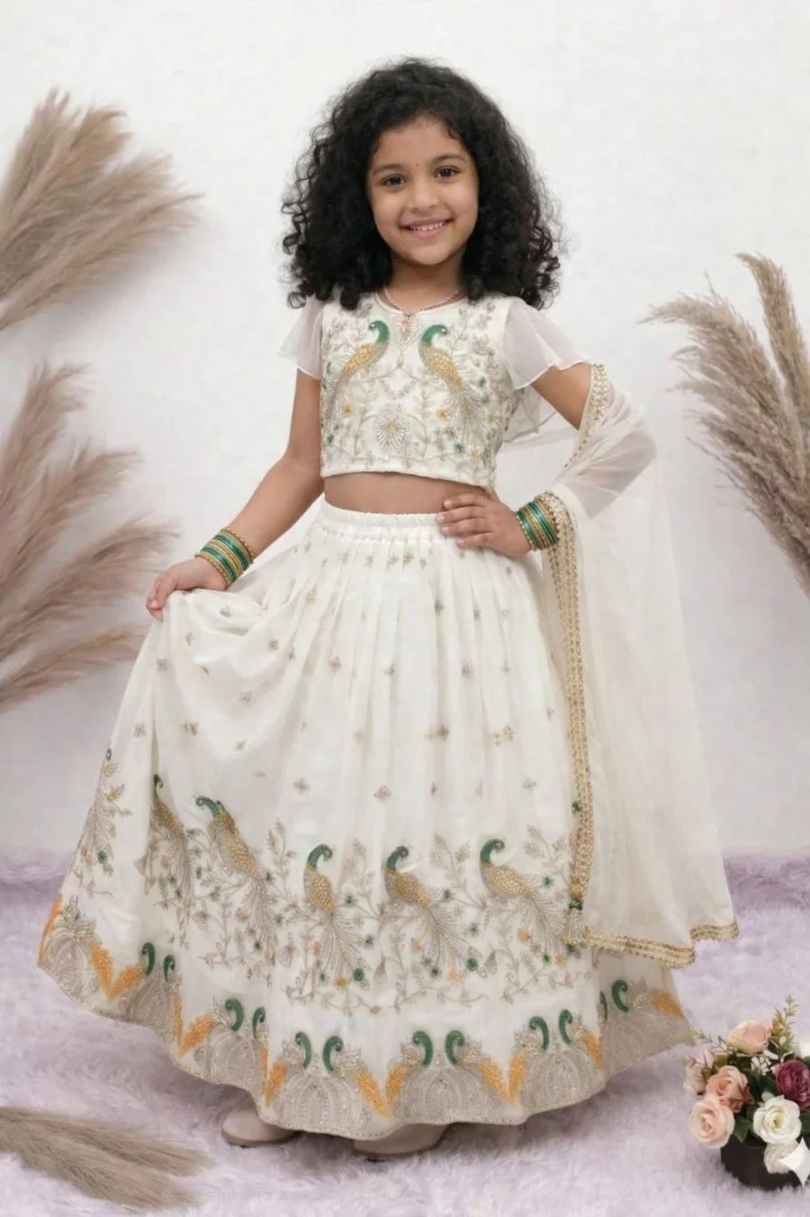 2DESIGNER GEORGETTE MULTI EMBROIDERY WORK LEHENGA CHOLI WITH DUPATTA FESTIVE WEAR WHOLESALE PRICE ETHNIC GARMENT (9)