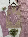 2DESIGNER GLASS ROMAN CODING WITH SEQUENCE EMBROIDERY WORK TOP BOTTOM WITH DUPATTA FESTIVE WEAR WHOLESALE PRICE ETHNIC GARMENT (15)