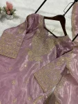 2DESIGNER GLASS ROMAN CODING WITH SEQUENCE EMBROIDERY WORK TOP BOTTOM WITH DUPATTA FESTIVE WEAR WHOLESALE PRICE ETHNIC GARMENT (15)