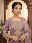2DESIGNER GLASS ROMAN CODING WITH SEQUENCE EMBROIDERY WORK TOP BOTTOM WITH DUPATTA FESTIVE WEAR WHOLESALE PRICE ETHNIC GARMENT (15)