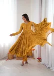 2DESIGNER MAL CHANDERI REAL MIRROR WITH HANDWORK GOWN BOTTOM WITH DUPATTA WEDDING WEAR WHOLESALE PRICE ETHNIC GARMENT (7)