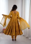 2DESIGNER MAL CHANDERI REAL MIRROR WITH HANDWORK GOWN BOTTOM WITH DUPATTA WEDDING WEAR WHOLESALE PRICE ETHNIC GARMENT (7)