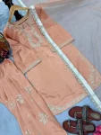 2DESIGNER ROMAN GLASS SILK EMBROIDERY 3 MM SEQUENCE WORK WITH RIVET MOTI WORK TOP PATIYALA WITH DUPATTA FESTIVE WEAR WHOLESALE PRICE ETHNIC GARMENT (13)