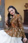 2FANCY COSMOS SEQUENCE & ZARI EMBROIDERY WITH MIRROR LACE WORK TOP LEHENGA WEDDING WEAR WHOLESALE PRICE ETHNIC GARMENT (39)