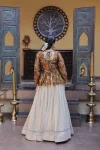 2FANCY COSMOS SEQUENCE & ZARI EMBROIDERY WITH MIRROR LACE WORK TOP LEHENGA WEDDING WEAR WHOLESALE PRICE ETHNIC GARMENT (39)
