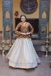 2FANCY COSMOS SEQUENCE & ZARI EMBROIDERY WITH MIRROR LACE WORK TOP LEHENGA WEDDING WEAR WHOLESALE PRICE ETHNIC GARMENT (39)