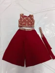 2FANCY CREPE EMBROIDERED WORK KID’S TOP PALAZZO WITH DUPATTA FESTIVE WEAR WHOLESALE PRICE ETHNIC GARMENT (2)