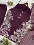 2FANCY CREPE SILK EMBROIDERY WORK TOP PALAZZO WITH DUPATTA FESTIVE WEAR WHOLESALE PRICE ETHNIC GARMENT (16)