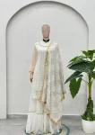 2FANCY GEORGETTE EMBROIDERY SEQUENCE ZARI WORK TOP SHARARA WITH DUPATTA FESTIVE WEAR WHOLESALE PRICE ETHNIC GARMENT (39)